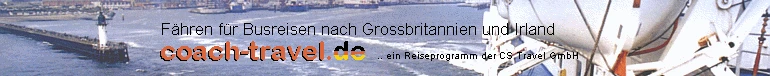 Preise Reisebus mit Fähre oder Tunnel nach England mit Seafrance Eurotunnel DFDS Stenaline Norfolkline